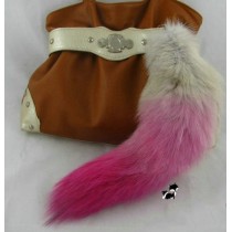 Fox Fur Fox Tail (really natural fox fur) use for bag hanging or keychain T12-2