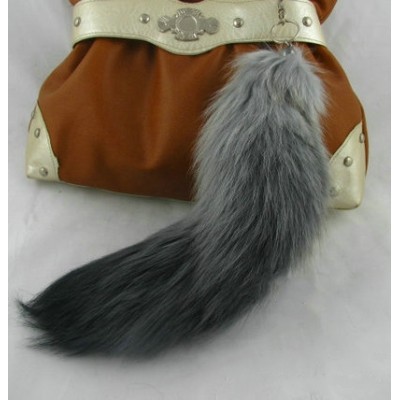 Fox Fur Fox Tail (really natural fox fur) use for bag hanging or keychain T14-6