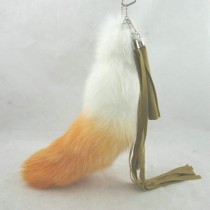 Fox Fur Fox Tail (really natural fox fur) use for bag hanging or keychain T14-9