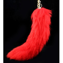 Fox Fur Fox Tail (really natural fox fur) use for bag hanging or keychain T25