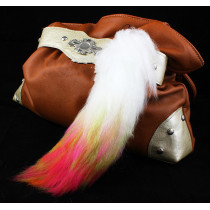Fox Fur Fox Tail (really natural fox fur) use for bag hanging or keychain T32-2