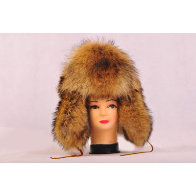 Women's Russian Hats (Raccoon) - Genuine Winter Russian Ushanka Fur Hats Winter Hats Z93-3