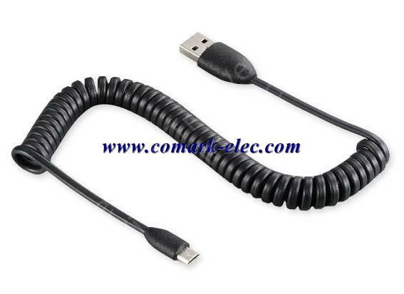 USB cable en espiral