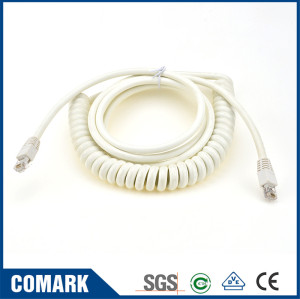 Custom patch cord RJ45 CAT6 spiral cable coiled extension network cord