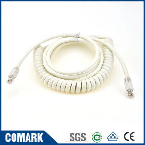 Custom patch cord RJ45 CAT6 spiral cable coiled extension network cord