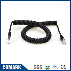 RJ45 connector telephone cable spiral cable