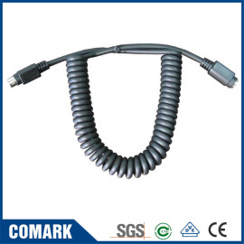 Barcode scanner spiral cable