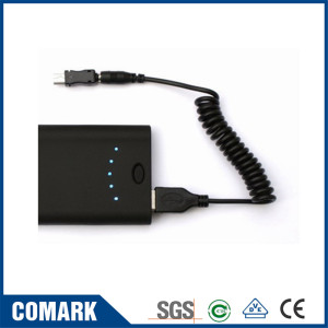 Power bank USB spiral cord
