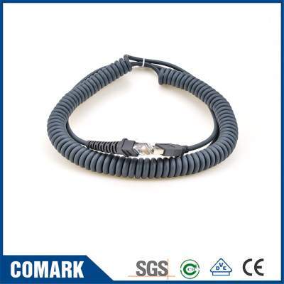 USB-RJ45 coiled cord
