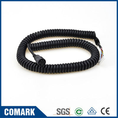 Aviation coiled cable
