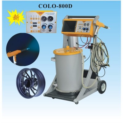 machine for powder coating rims
