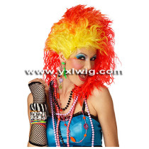 Yellow & Red Crazy Synthetic Wig for Carvinal
