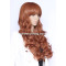 synthetic loose curl hair wigs,oblique bang wigs