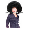 black heavy funny wig