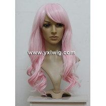 Pink Synthetic Hair Wig
