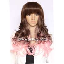 popular brown & pink fashion wig