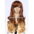 Faded Color Oblique Fringe Synthetic Fashion Wig