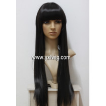 Black Long Straight Synthetic Hair