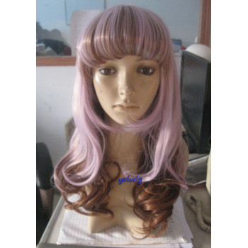 Japanese style faded color fashion synthetic wigs