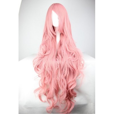 Long Curl Pink Cosplay Wig