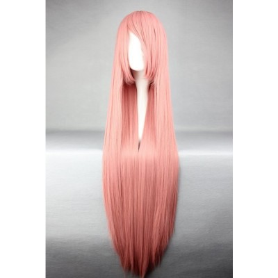Pink Straight Anime Wig,Synthetic Cosplay Wig