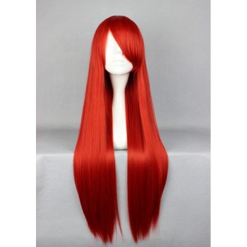 Red Long Straight Heat Resistant Fiber Cosplay Wig