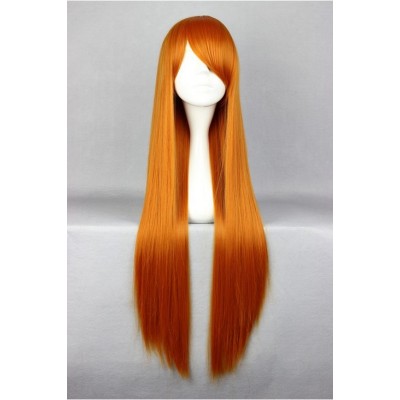 80cm Long EVA-Asuka Orange Cosplay Costume Wig