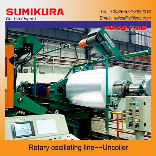 Oscillating blanking line layout