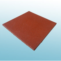 Red Recycled rubber tile