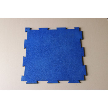 Blue Interlocking rubber tiles