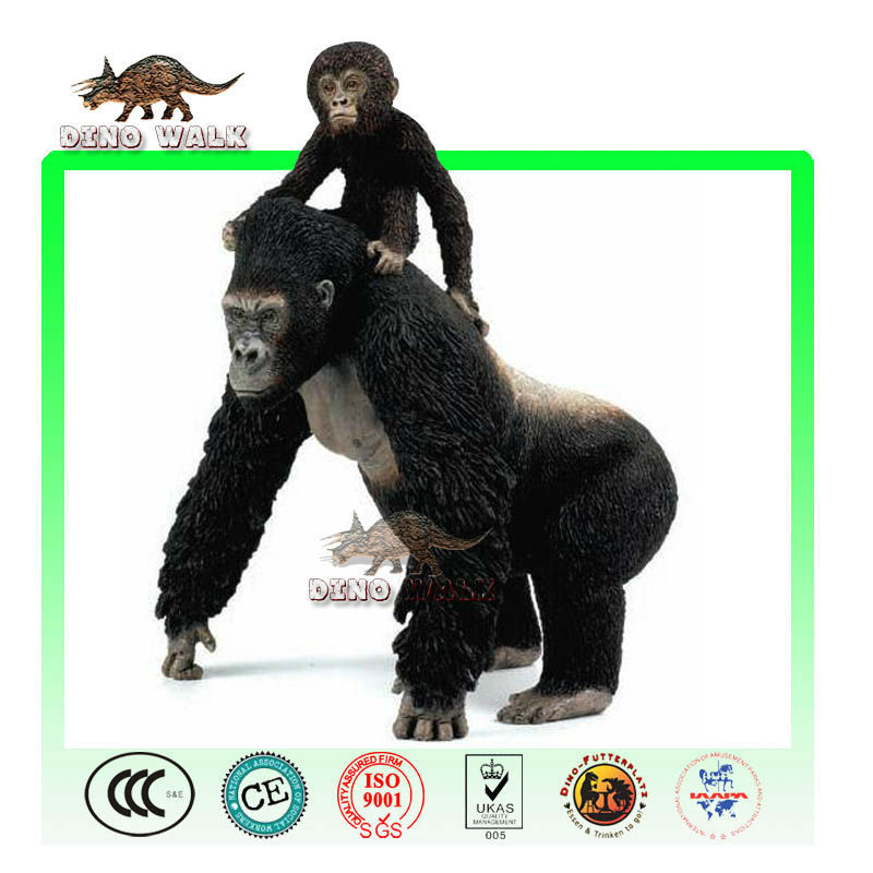 Lifelike animatronic animal orangutan and baby