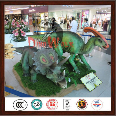 Supermarket decoration animated robotic dinosaur