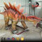 Theme park life size animatronic dinosaur statue stegosaurus