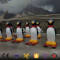 2018 New Children Games Fiberglass Sculpture Penguin Skating
