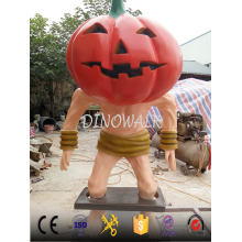 Outdoor Halloween Cartoon Fiberglass Pumpkin Figure Decoration