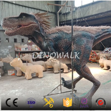 New feather walking with realistic dinosaur costume velociraptor