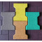 Colorful EPDM Bone Shape Rubber Tiles
