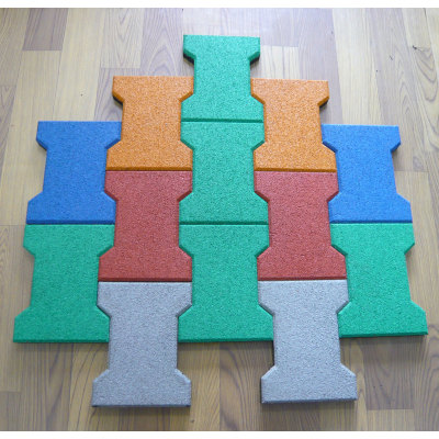 Colorful Epdm Dog-bone Rubber Tiles