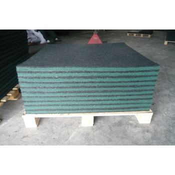 Rubber tiles for playing fields