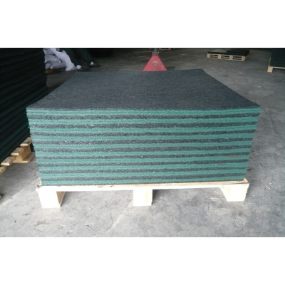 Rubber tiles for playing fields