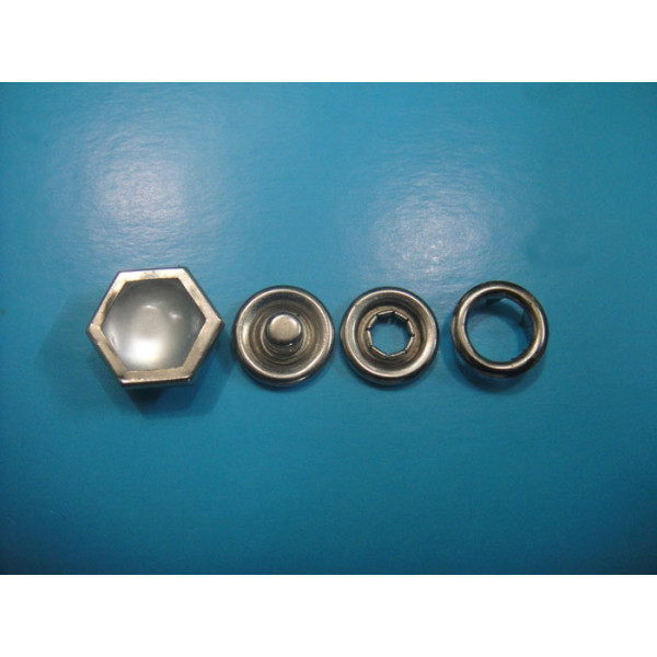 Designer Snap Button Hexagonal Pearl Snap Button