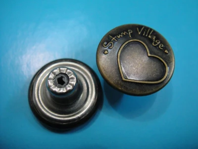 Heart Fashion Jeans Button Designer Jeans Metal Button