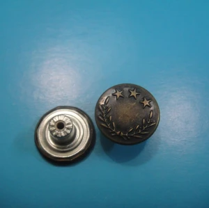 15MM Metal Jeans Snap Button Plain Jeans Button