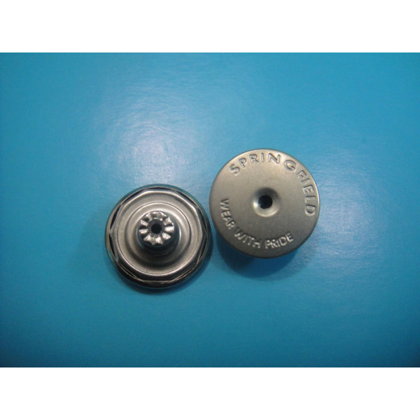 Flat Dull Silver Metal Shank Button