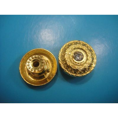 Golden color Jeans button with diamond