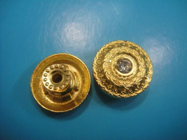 Golden color Jeans button with diamond