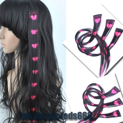 Heart Clip On Synthetic Hair Accessories PP102