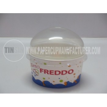 ice cream paper cup with dome lid