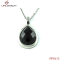 Stainless Steel Oval Big Stone Pendant for girls&women