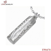 Stainless Steel Cylinder Textured Drawing Fashion Pendant